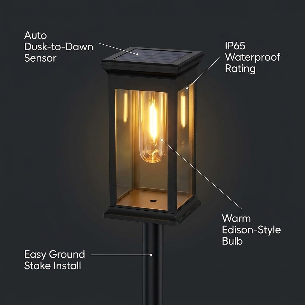 Outdoor Solar Courtyard Lamp