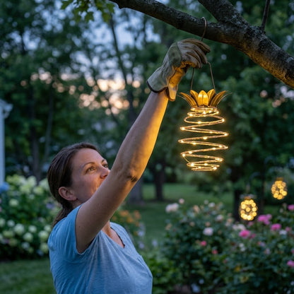 Outdoor Waterproof Garden Pineapple Solar Lights