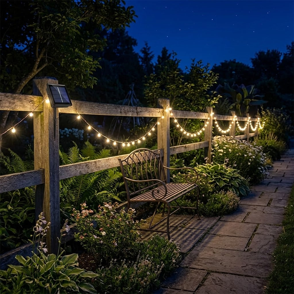 Solar Powered Copper Wire String Lights
