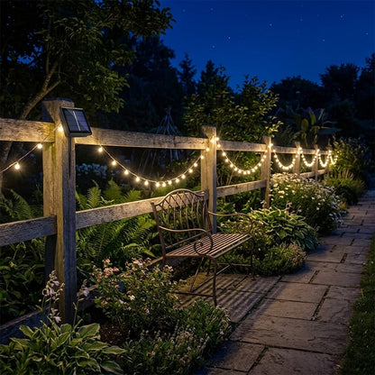 Solar Powered Copper Wire String Lights