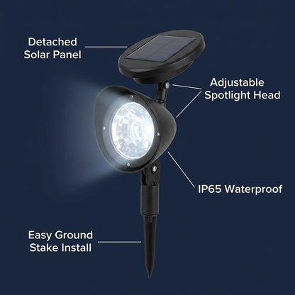 Elite Landscape Solar Spotlight – 25ft Adjustable