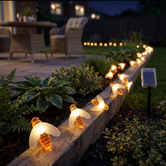 Solar string lights bee decorative lights Stacy's Home