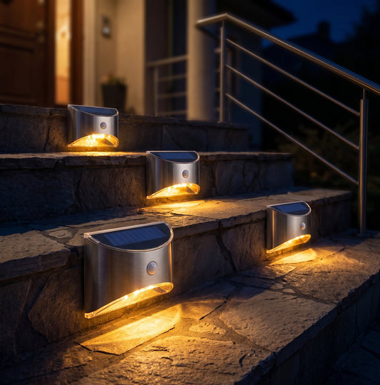 Solar Lights Solar Step Lights Outdoor Waterproof LED Stacy's Home
