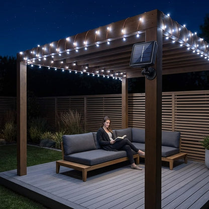 Solar Powered Copper Wire String Lights