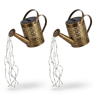 LED Watering Can Solar String Lights (2-Pack)