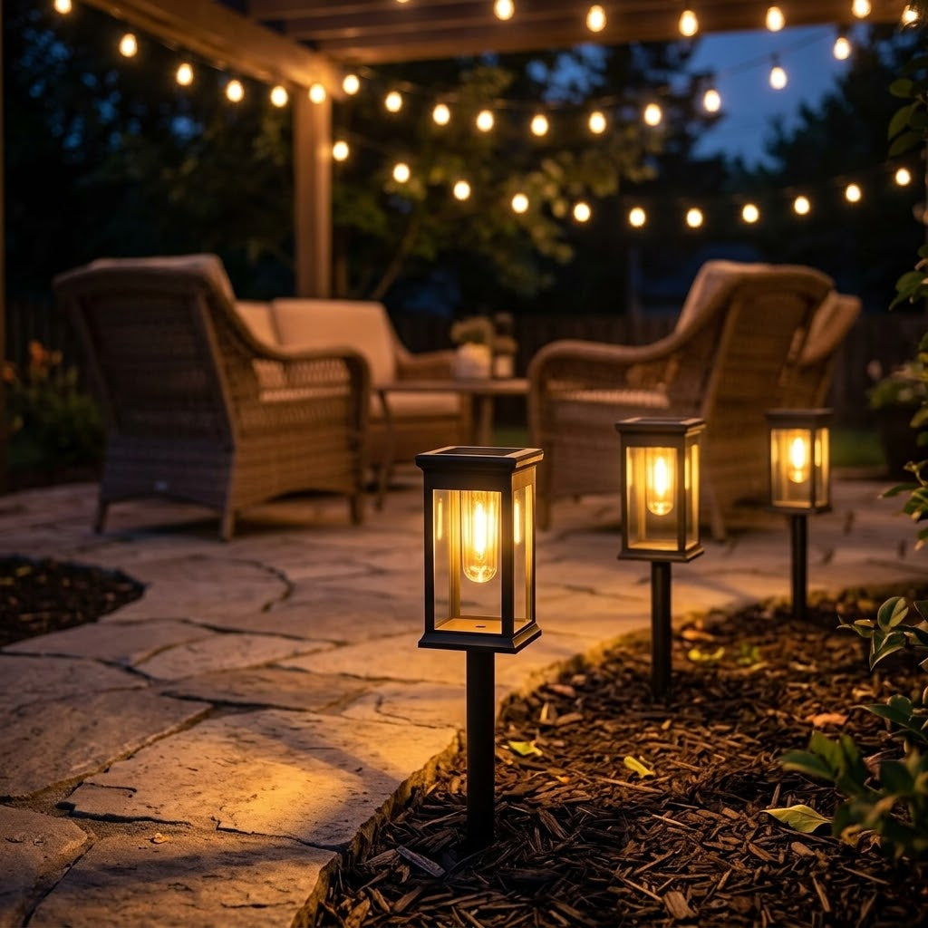 Outdoor Solar Courtyard Lamp