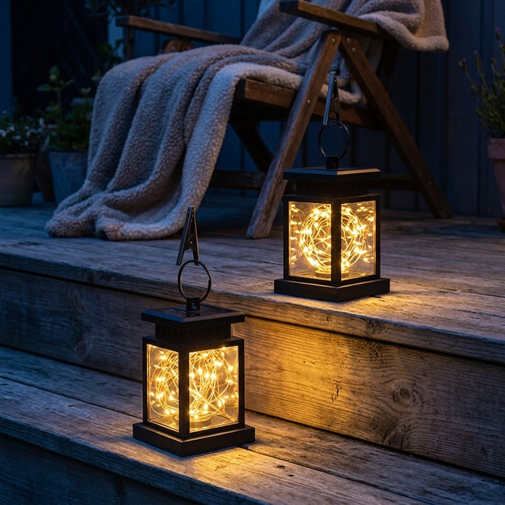 Ambient Glow Solar Lanterns - Warm Ambiance