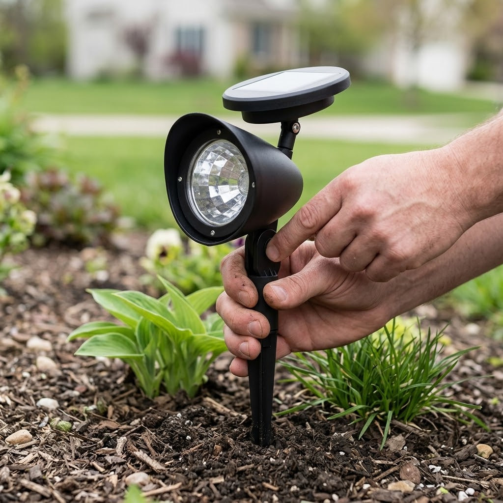 Elite Landscape Solar Spotlight – 25ft Adjustable