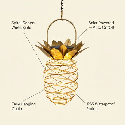 Outdoor Waterproof Garden Pineapple Solar Lights