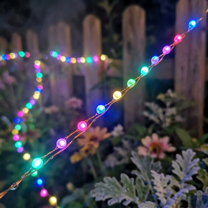 Solar Powered Copper Wire String Lights